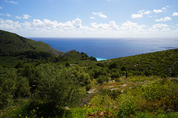Fototapeta na wymiar beautiful panorama of Zakynthos near Keri village