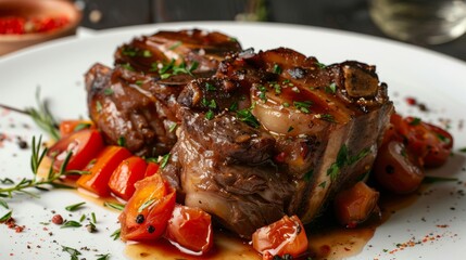 The Vatican kitchen. Ossobuco is a calf's knuckle. - obrazy, fototapety, plakaty
