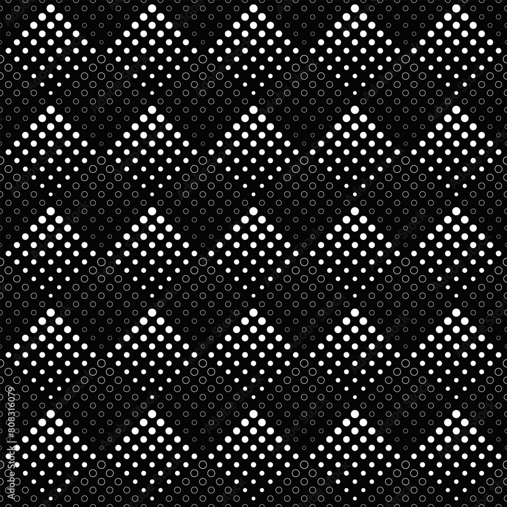 Aufkleber seamless monochrome circle pattern background design - abstract vector illustration