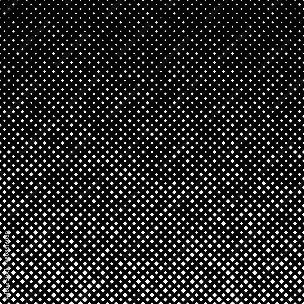 Poster geometrical random square pattern background - monochrome vector design from squares