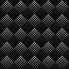 Seamless monochrome circle pattern background design - abstract vector illustration