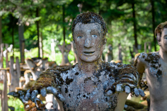 Parikkala, Finland. Sculptures by artist Veijo Ronkkonen. The park Patsaspuisto has more than 500 statues created by one person over 50 years. An unusual, interesting and creepy place.