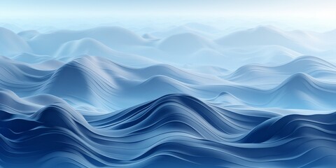 Fototapeta premium Serene blue waves landscape