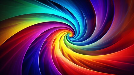 Obraz premium Vibrant Swirling Rainbow Vortex