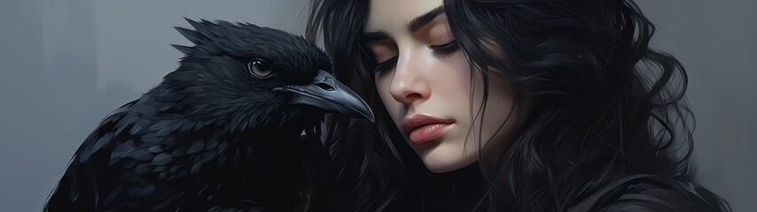 dark beauty and raven