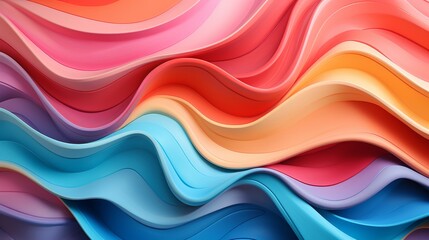 Vibrant abstract waves of color