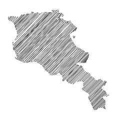 Armenia thread map line vector illustration