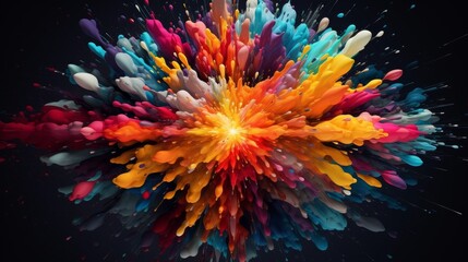 Vibrant color explosion abstract art