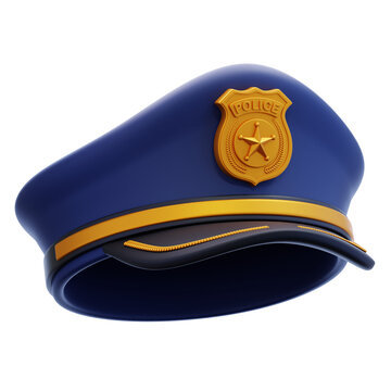 POLICE HAT 3D ICON ILLUSTRATION