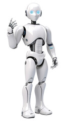 Obraz premium PNG Robot cartoon human white background.