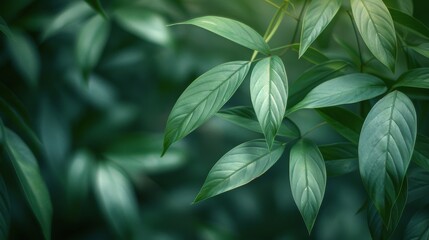 Fototapeta premium Close Up of a Green Leafy Plant