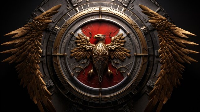 Hoplite's shield transformed into a majestic phoenix.