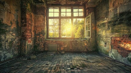 Old room in an abandoned building (building meanwhile demolished).

