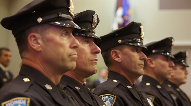 Officers at Jeremy N. Henwood memorial service in San Diego.

