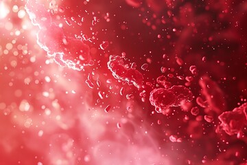 cells of blood, plasma, lymphocytes, leukocytes, erythrocytes, health concept banner, medical wallpapers, world donor day, microscope view
