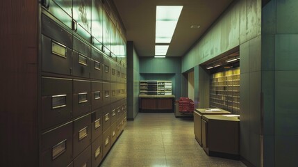 Late night deposit box at a bank building.

