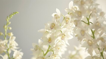 Capturing the Delicate Beauty of Wild Orchids with Negative Space. Concept Wild Orchids, Negative Space, Delicate Beauty, Nature Photography, Floral Portraits