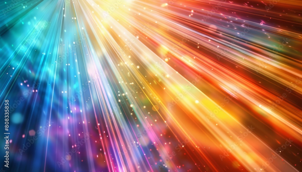 Poster abstract colorful background with blurred lines and glowing light effects