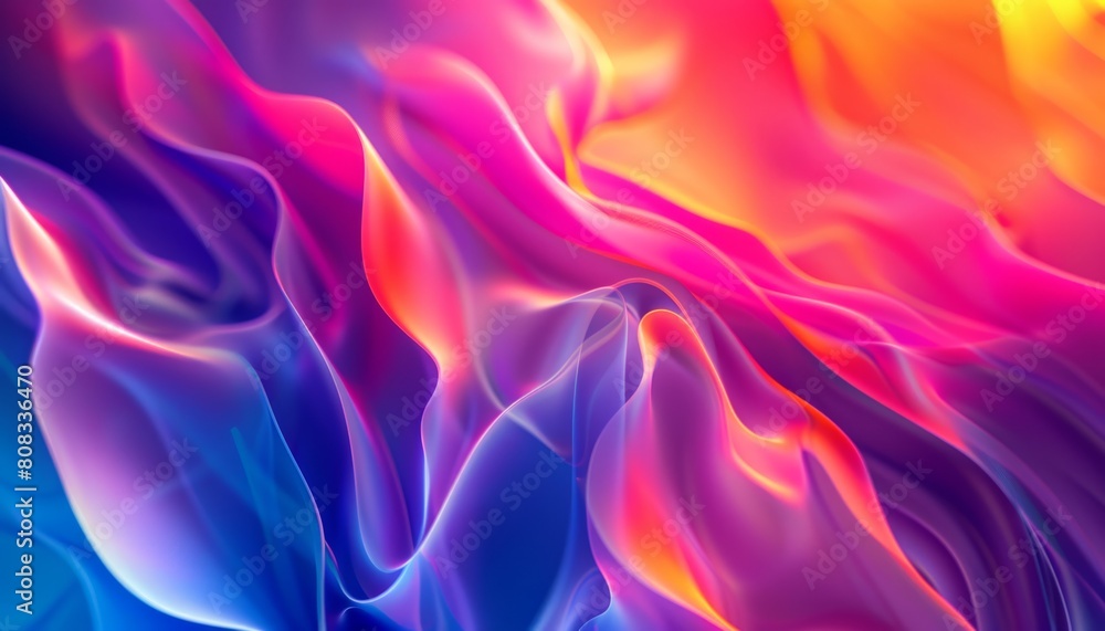 Poster abstract colorful background with blurred lines and glowing light effects