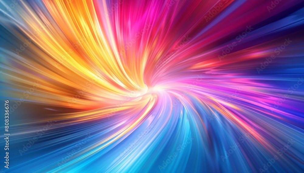 Poster abstract colorful background with blurred lines and glowing light effects