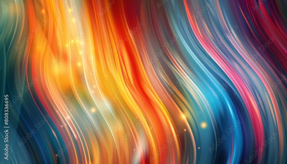 Poster abstract colorful background with blurred lines and glowing light effects