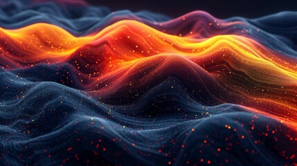 3d rendering of abstract digital landscape with flowing particles. Futuristic wave background.jpeg