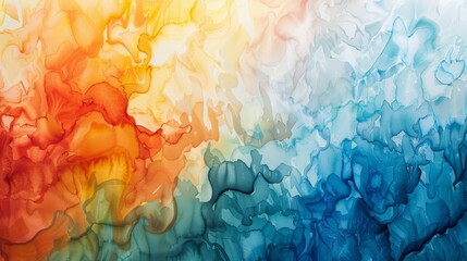 Abstract background with blue, orange and yellow watercolor splashes..jpeg