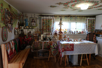 Zalipie, Poland. Open air museum and ethnographic park of folk architecture and colorfoul paintings...