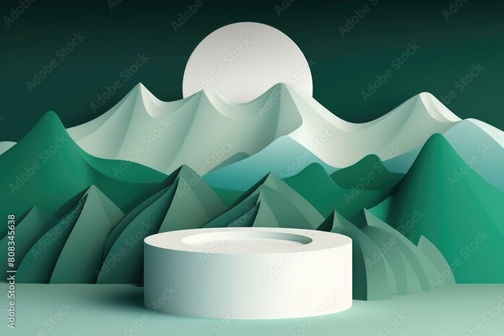 Aufkleber a round object is positioned on top of a flat table surface