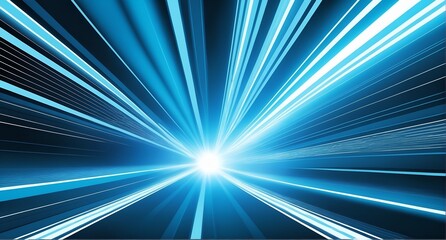science, futuristic, energy technology concept. Digital image of light rays, stripes lines with blue background