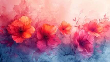 Decorative watercolor background for canvas prints, wallpaper, and home decorations.