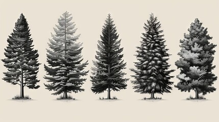 Tree linear modern icon. Tree shape, plants, pine, nature and ecology modern illustration collection. For logo, sticker, branding, etc.