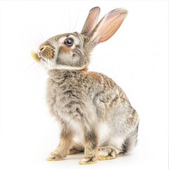 Obraz premium Delight In The Adorable Sight Of A Rabbit Indulging In The Simple Pleasure Of Sniffing, Its Curiosity Adding Charm To The Moment, Illustrations Images