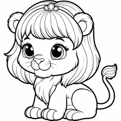Obraz premium a black and white drawing of a lion with a lion on it