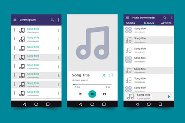 Music player app interface