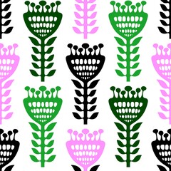 Simple floral seamless pattern with flowers for fabrics and cards and linens