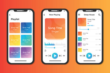 Interface for music player app
