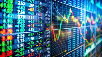 
stock market numbers display, trading stocks, stock charts, istockphoto trend, high quality stock picture, - Powered by Adobe