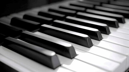 piano keys in a grand piano 