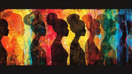 Colorful artistic representation showcasing lgbtq diversity, equality, and inclusive community