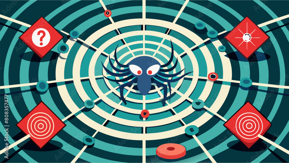 Poster a labyrinth of false facts and distorted truths forms a delicate but deadly spider web of deception.