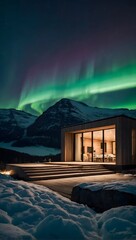 Norway's Aurora Boreal Modern Mountain House