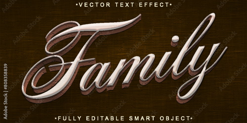 Poster Historic Family Vector Fully Editable Smart Object Text Effect