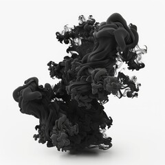 Swirling Movement Of Black Smoke Group Creates A Mesmerizing And Dynamic Scene, Illustrations Images