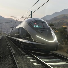 The highspeed rail zipped through the countryside