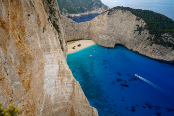 famous panoramic viewpoint of the Navagio Beach shipwreck