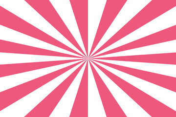 Fototapeta premium Pink Sun rays Retro vintage style background, Sunburst Pattern Background. Rays. Summer Banner illustration