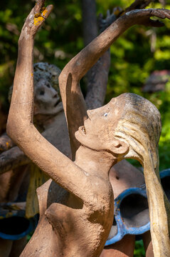 Parikkala, Finland. Sculptures by artist Veijo Ronkkonen. The park Patsaspuisto has more than 500 statues created by one person over 50 years. An unusual, interesting and creepy place.
