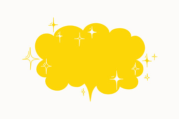 Vector hand drawn funny speech bubble shape. Communication icon. Background for quotes, chats, messages.
