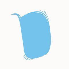 Vector hand drawn funny speech bubble shape. Communication icon. Background for quotes, chats, messages.